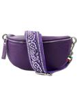 Наплечная сумка Florence Gürteltasche Leder lila/violett ca. 25cm - фото