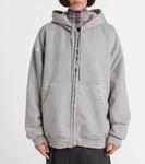 Лого худи на молнии Acne Studios, Grey Melange - фото 6