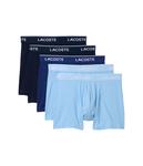 Трусы-боксеры Lacoste 5-pack Cotton Boxer Briefs, цвет Light Blue/Navy Blue/Black - фото