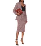 Блейзер из смеси льна и шерсти Victoria Beckham, Aubergine - фото 2