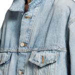 Куртка деним Regular Fit женская Balenciaga, синий - фото 8