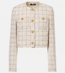 Твидовый пиджак Медуза Versace, Biscuit+White - фото