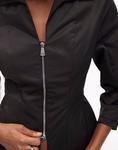Рубашка гарлем на молнии черного цвета Laagam - фото 3