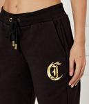 Спортивные брюки Just Cavalli облегающего кроя с золотым логотипом бренда, черный - фото 4