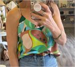 Топ с абстрактными листьями Kelly Green Venti6 - фото 2