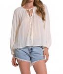 Длинный топ Gina белого цвета ELAN - фото