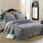 ADOVZ Стеганое покрывало из бархата в стиле пэчворк - фото