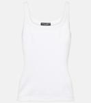 Хлопковый топ с рубчиком Dolce&Gabbana, BIanco Ottico - фото