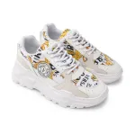 Кроссовки с добавлением кожи Versace, белый - фото 2