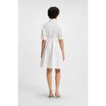 Платье-рубашка из эластичного хлопка с полукруглой планкой Boss, белый - фото 3