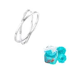 VANA Серебряно-белый браслет Alloy Bangles - фото