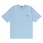 Футболка BAPE Ape Head One Point Relaxed Fit Pocket Tee, Sax - фото
