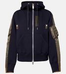 Худи с панелями Sacai, Navy X D/Khaki - фото