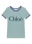 Футболка с логотипом CHLOÉ, синий - фото