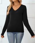 Свитер Qualfort 100% Cotton Long Sleeve, черный - фото 5