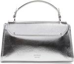 Iris Metallic кожаная сумка с верхней ручкой GUESS, Silver - фото 4