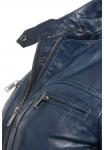 Кожаная куртка H.I.S, темно-синий - фото 5