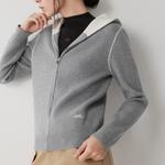 ELLE Кардиган женский Medium Gray с капюшоном - фото 2