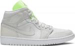 Кроссовки Wmns Air Jordan 1 Mid Ghost Green, серый - фото