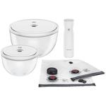 Набор вакуумных стеклянных мисок ZWILLING, FRESH & SAVE, 9 предметов, прозрачно-белый - фото