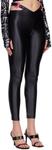Черные блестящие леггинсы Versace Jeans Couture - фото 2