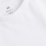 Футболка H&M Regular Fit Crew-neck, белый - фото 8