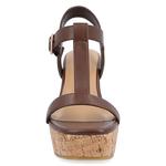 Босоножки на танкетке Matildaa Journee, коричневый - фото 4