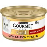 Влажный корм Gourmet Pack с лососем и курицей в соусе, 85 гр - фото