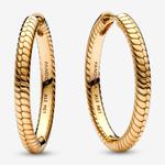 Серьги Pandora Moments Charm, золото - фото