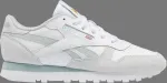 Кроссовки wmns classic leather 'white seaside grey' Reebok, белый - фото