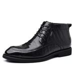 Черные утепленные ботинки GZZ, Темно-коричневые - фото 3