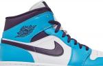 Кроссовки Air Jordan 1 Mid Hornets, синий - фото 2