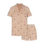 Комплект для сна Skims Soft Lounge Short,  бежевый - фото