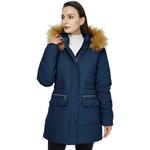 Куртка WenVen Waterproof Windproof Faux Fur, синий - фото