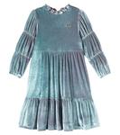 Платье из бархата со сборками Jellymallow, Mint - фото