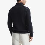 Джемпер эластичной вязки Trainer с круглым вырезом Reiss, темно-синий - фото 4