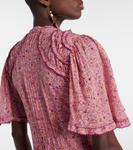 Мини-платье из хлопка с рюшами Celyn Marant Etoile, розовый - фото 6