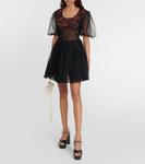 Украшенное мини-платье из тюля SIMONE ROCHA, черный - фото 2