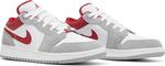 Кроссовки Air Jordan 1 Low SE GS Light Smoke Grey Gym Red, серый - фото 8