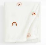 Плед H&M Patterned Fleece, 100х150 см, белый - фото