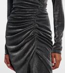 Драпированное платье миди с защипами jenisa Marant Etoile, Gun Metal - фото 5