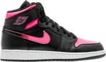 Кроссовки Air Jordan 1 Retro High GS Black Hyper Pink, черный - фото