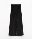 Брюки Oysho Soft Touch Modal Wide-leg With Buttons, черный - фото