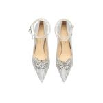 Ainer-cat Ainer cat Slim Heel High Heels 8cm Women's Silver - фото 6