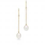 Серьги Tiffany & Co. Elsa Peretti Pearls by the Yard Chain, золото - фото