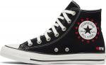 Кроссовки Converse Wmns Chuck Taylor All Star High Embroidered Hearts - Black, черный - фото 3