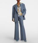 Широкие брюки с низкой посадкой Acne Studios, Dusty Blue - фото 2