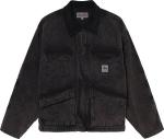 Куртка Stussy Washed Canvas Shop Jacket 'Black', черный - фото