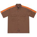 Рубашка Supreme x Dickies Stripe Short-Sleeve Work Shirt, коричневый - фото