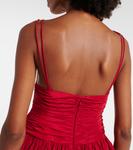 Мини-платье Loren со сборками Staud, Rouge - фото 6